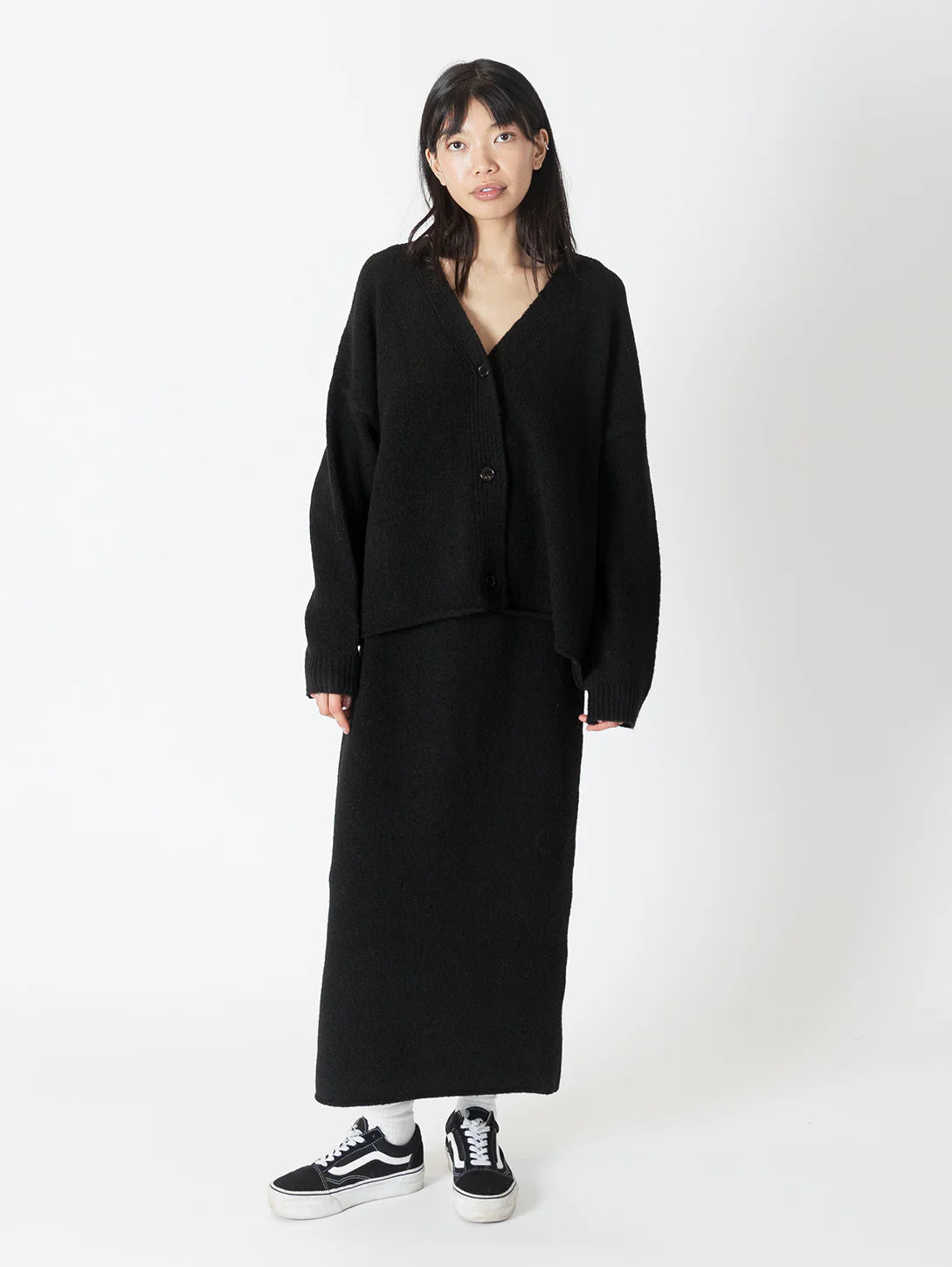 ASHER ECO OVERSIZED CARDIGAN | BLACK-Lyla & Luxe-Cloud Nine Pajamas