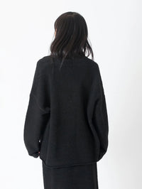 ASHER ECO OVERSIZED CARDIGAN | BLACK-Lyla & Luxe-Cloud Nine Pajamas