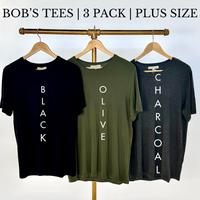 BOB'S TEE'S 3 PACK - XL|2XL|3XL-Bob's Sleepwear Co.-Cloud Nine Pajamas