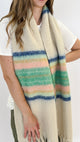 long oversize blanket scarf striped