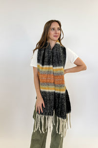 long oversize blanket scarf striped