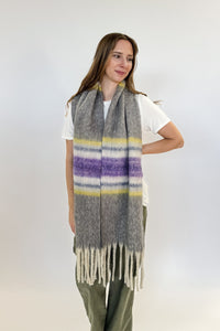 long oversize blanket scarf striped