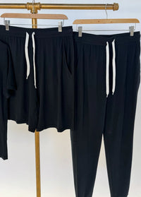 Bob's Essential Set - TEE/JOGGER/SHORT | BLACK-Bob's Sleepwear Co.-Cloud Nine Pajamas