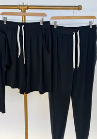 Bob's Essential Set - TEE/JOGGER/SHORT | BLACK | PLUS-Bob's Sleepwear Co.-Cloud Nine Pajamas