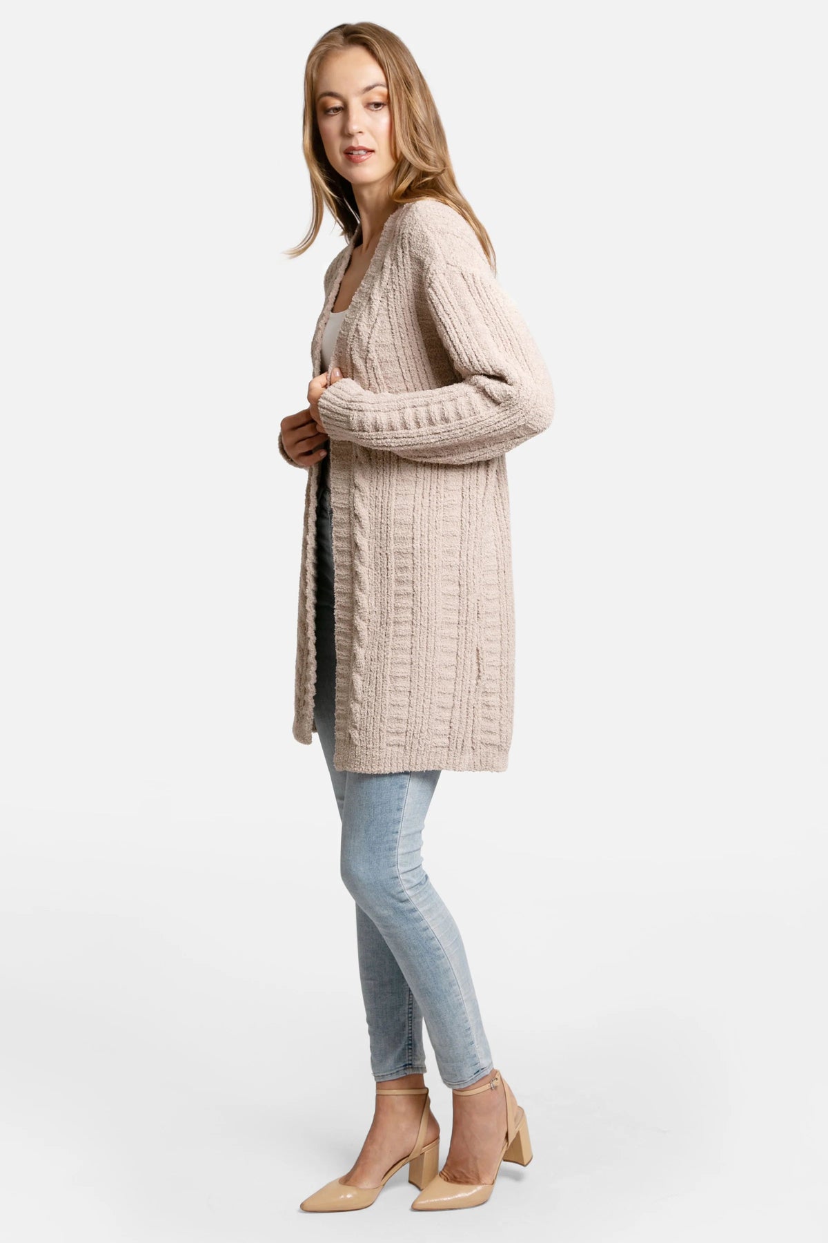 Cable Knit Cardigan-COZYLUXE-Cloud Nine Pajamas