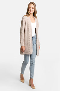 Cable Knit Cardigan-COZYLUXE-Cloud Nine Pajamas