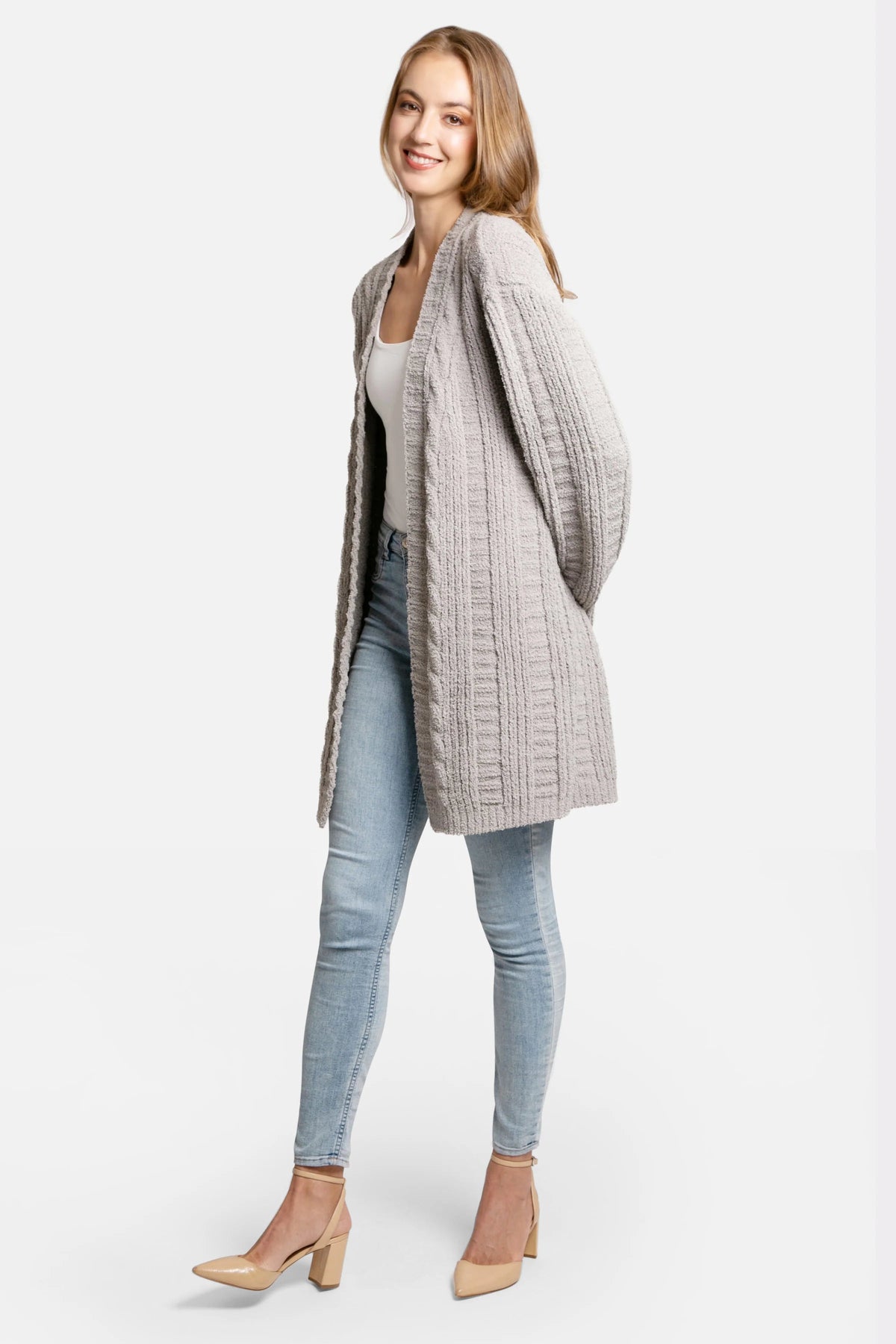 Cable Knit Cardigan-COZYLUXE-Cloud Nine Pajamas