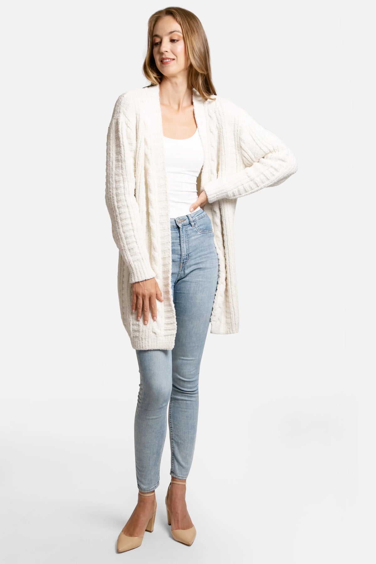 Cable Knit Cardigan-COZYLUXE-Cloud Nine Pajamas