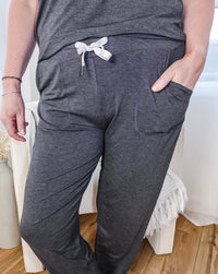 PJ Tee/Jogger Bamboo Lounge | Charcoal Grey