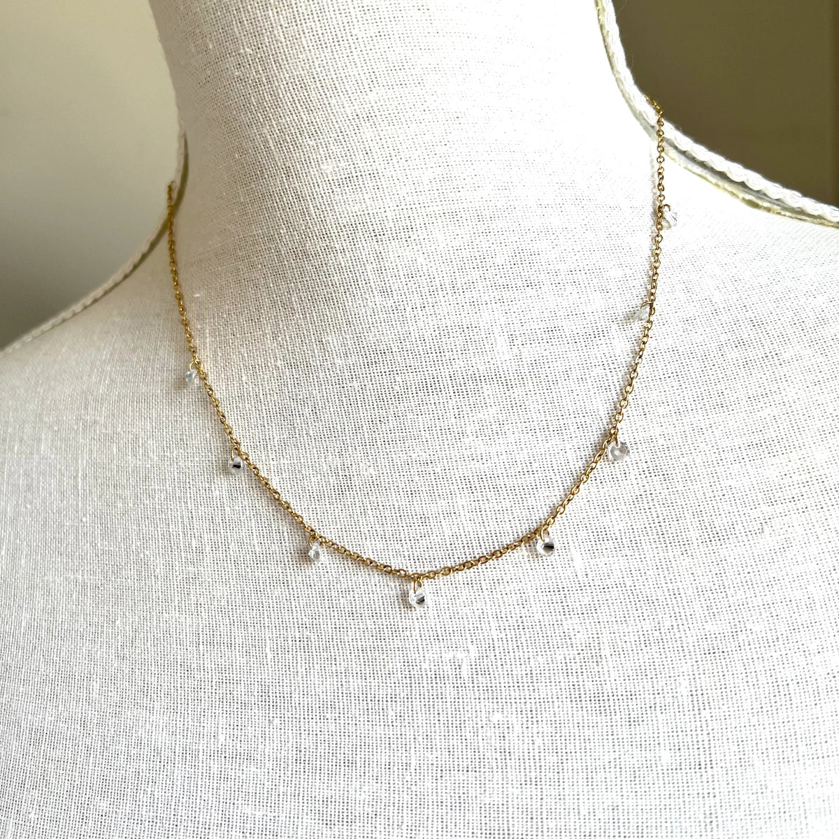 Dainty Sparkle Necklace-Royce & Oak-Cloud Nine Pajamas