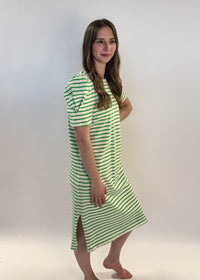 Dress Puff Sleeve Jersey Kelly Green