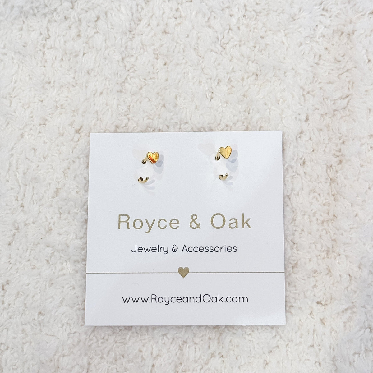 Heart Open Huggie Earrings-Royce & Oak-Cloud Nine Pajamas