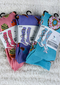 printed fun compression socks