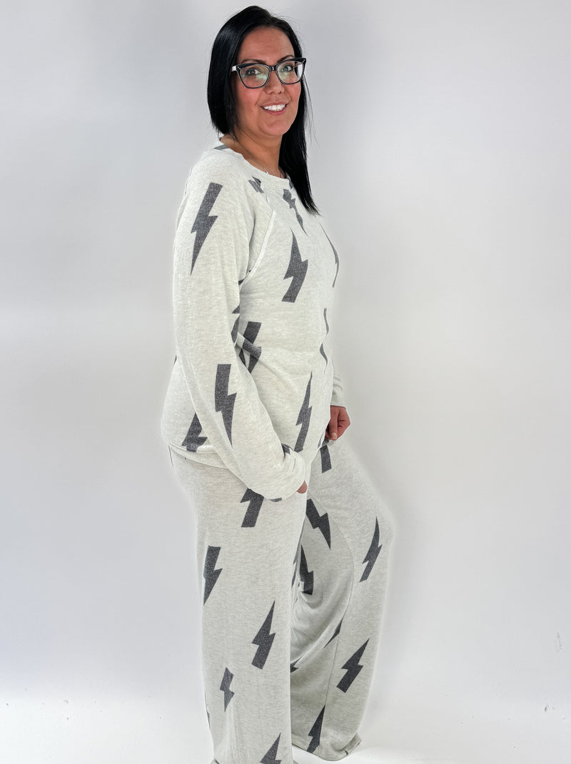 Lounge Set Lightning Bolts Grey