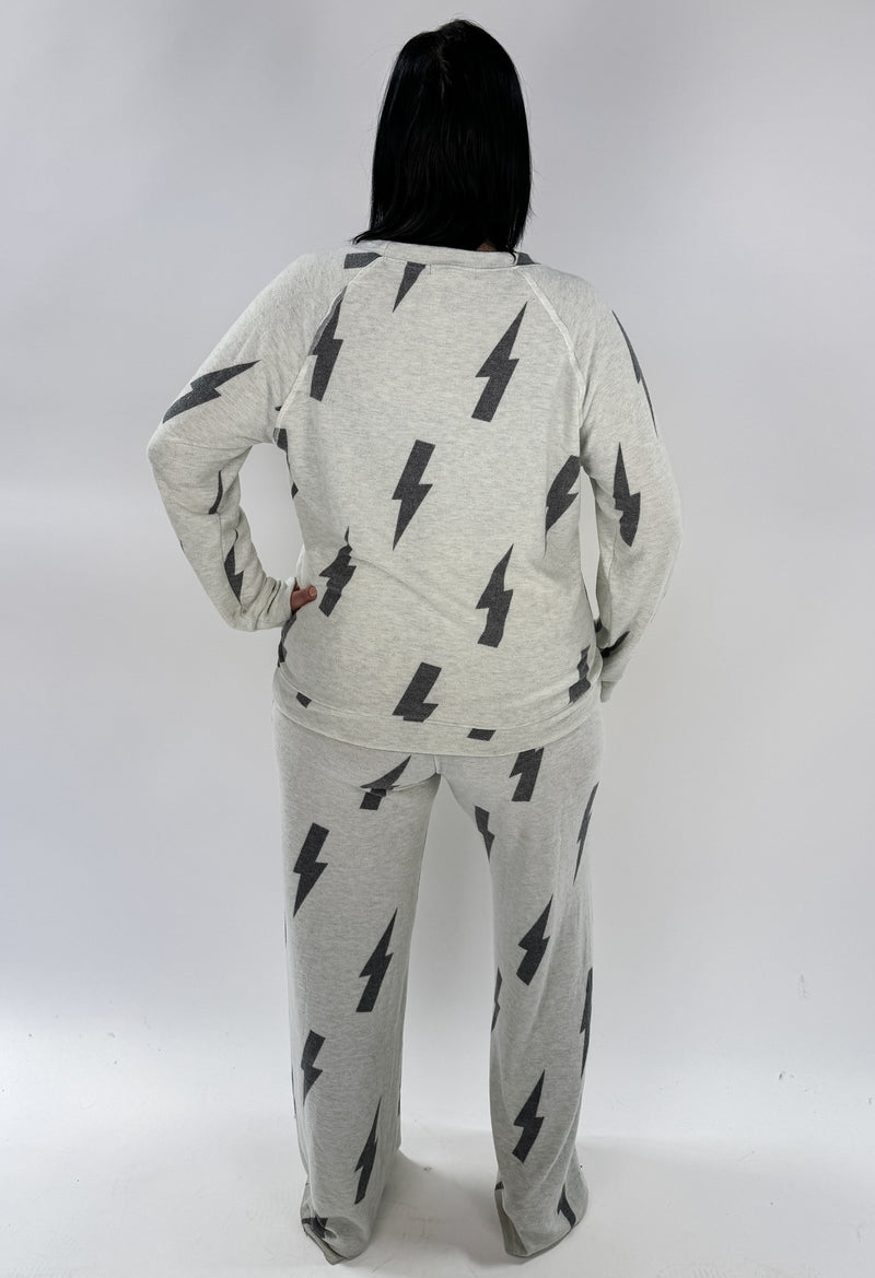 Lounge Set Lightning Bolts Grey