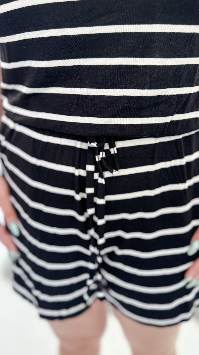 Romper Keyhole Black Stripe | SUMMER DRESS