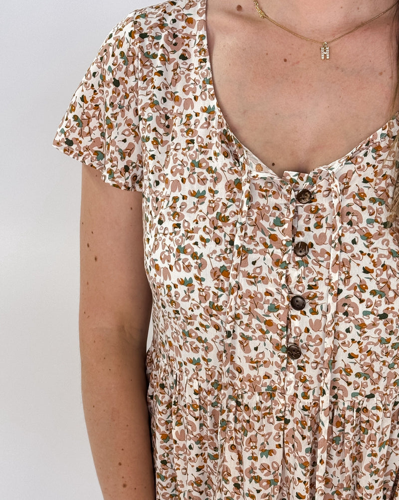 DRESS SHORT SLEEVE DITSY FLORAL | SUMMER DRESS