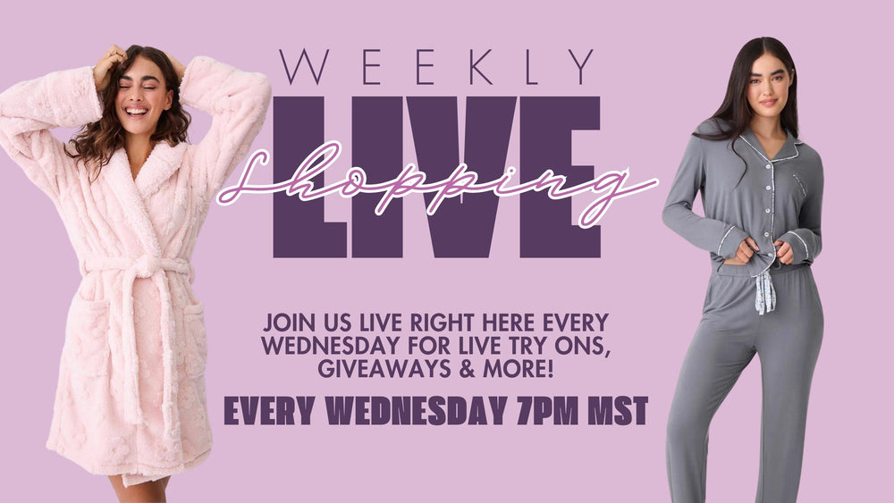 live shopping with cloud nine pajamas wednesdays at 7 pm mst