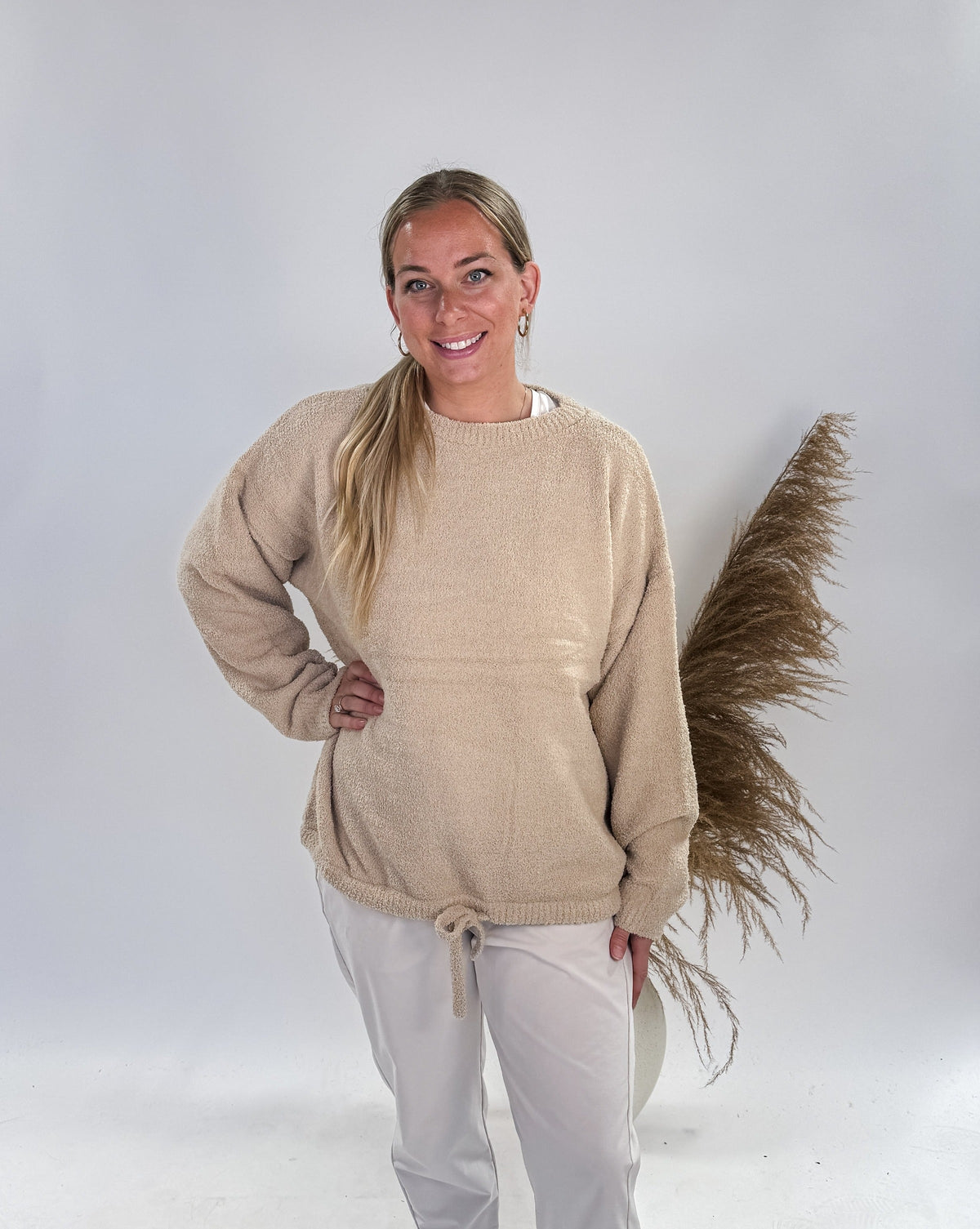 Luxury Soft Lounge Sweater w/ Drawstring-COZYLUXE-Cloud Nine Pajamas