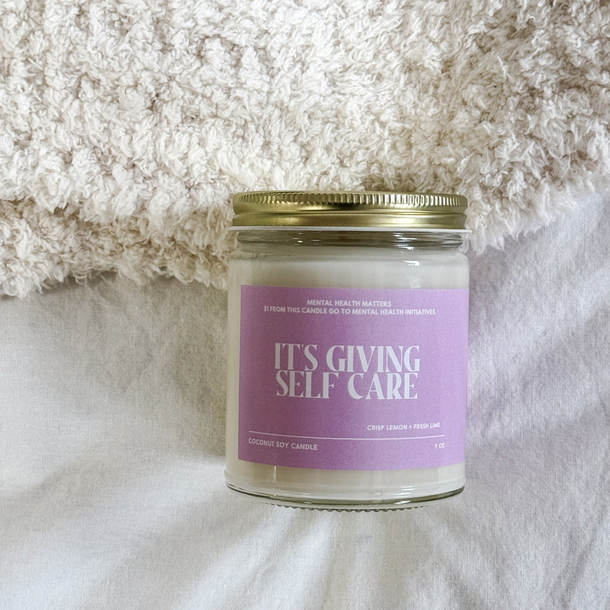 Mental Health Coconut Soy Wax Candle | 9 oz-Heslip Home-Cloud Nine Pajamas