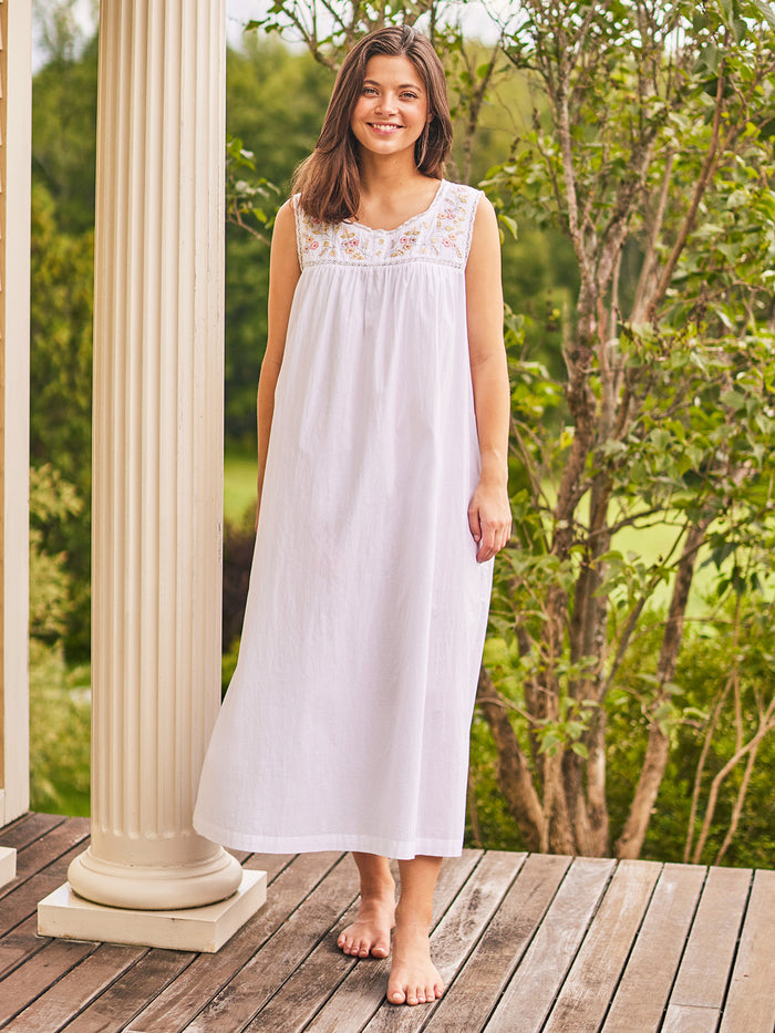 Nightgown Cotton Primrose White  | SUMMER DRESS