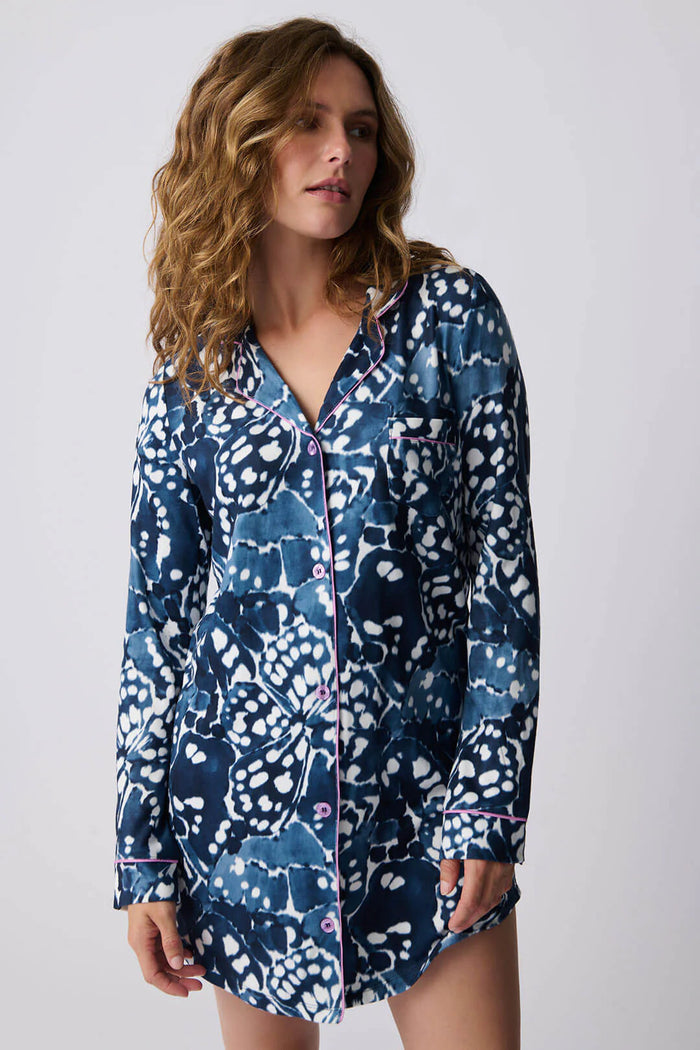 Nightshirt Button Up Spread Your Wings-Dresses-PJ Salvage-Cloud Nine Pajamas