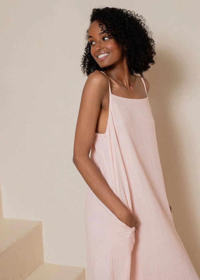 Dress Crinkled Cotton Gauze Maxi | SUMMER DRESS
