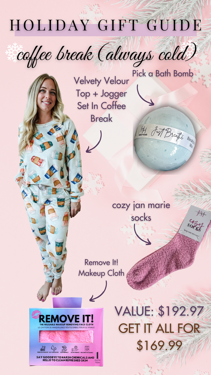 Coffee Break PJ Gift Set (For the woman who's always COLD)