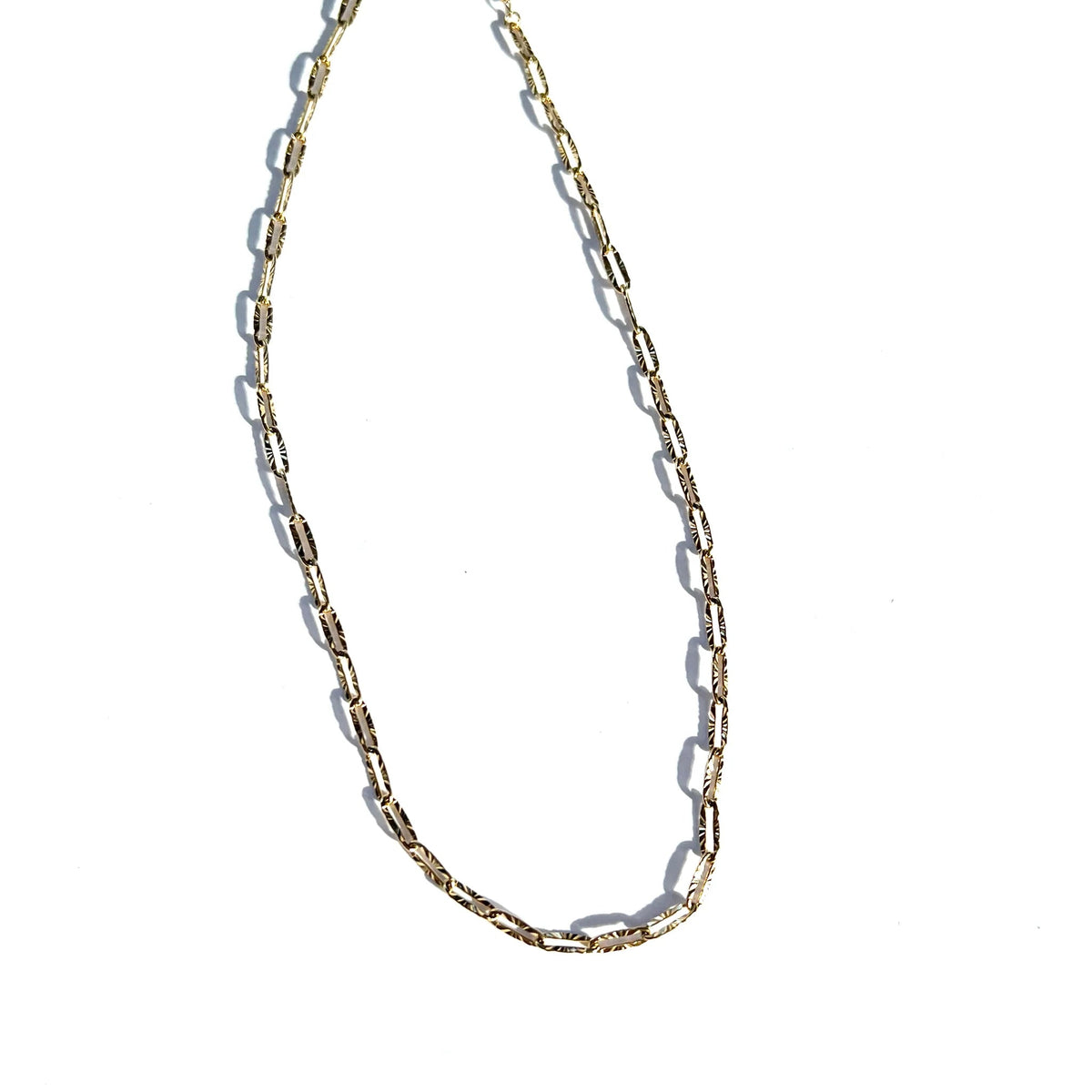 Oval Texture Chain Necklace-Royce & Oak-Cloud Nine Pajamas