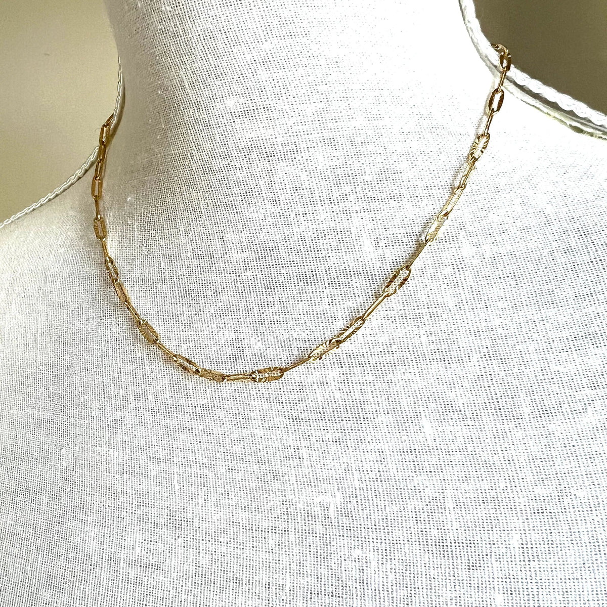 Oval Texture Chain Necklace-Royce & Oak-Cloud Nine Pajamas