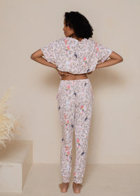 PJ Drop Shoulder Tee/Jogger-Latte Love-Cloud Nine Pajamas