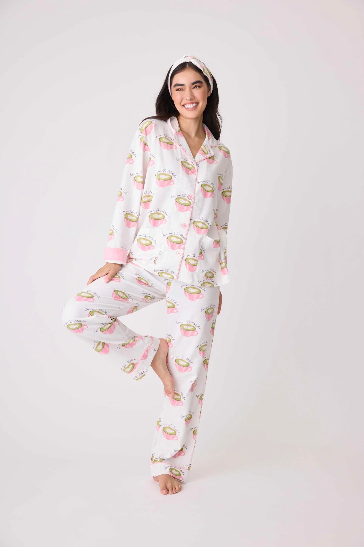 PJ Flannel Love You So Matcha-PJ Flannel-PJ Salvage-Cloud Nine Pajamas