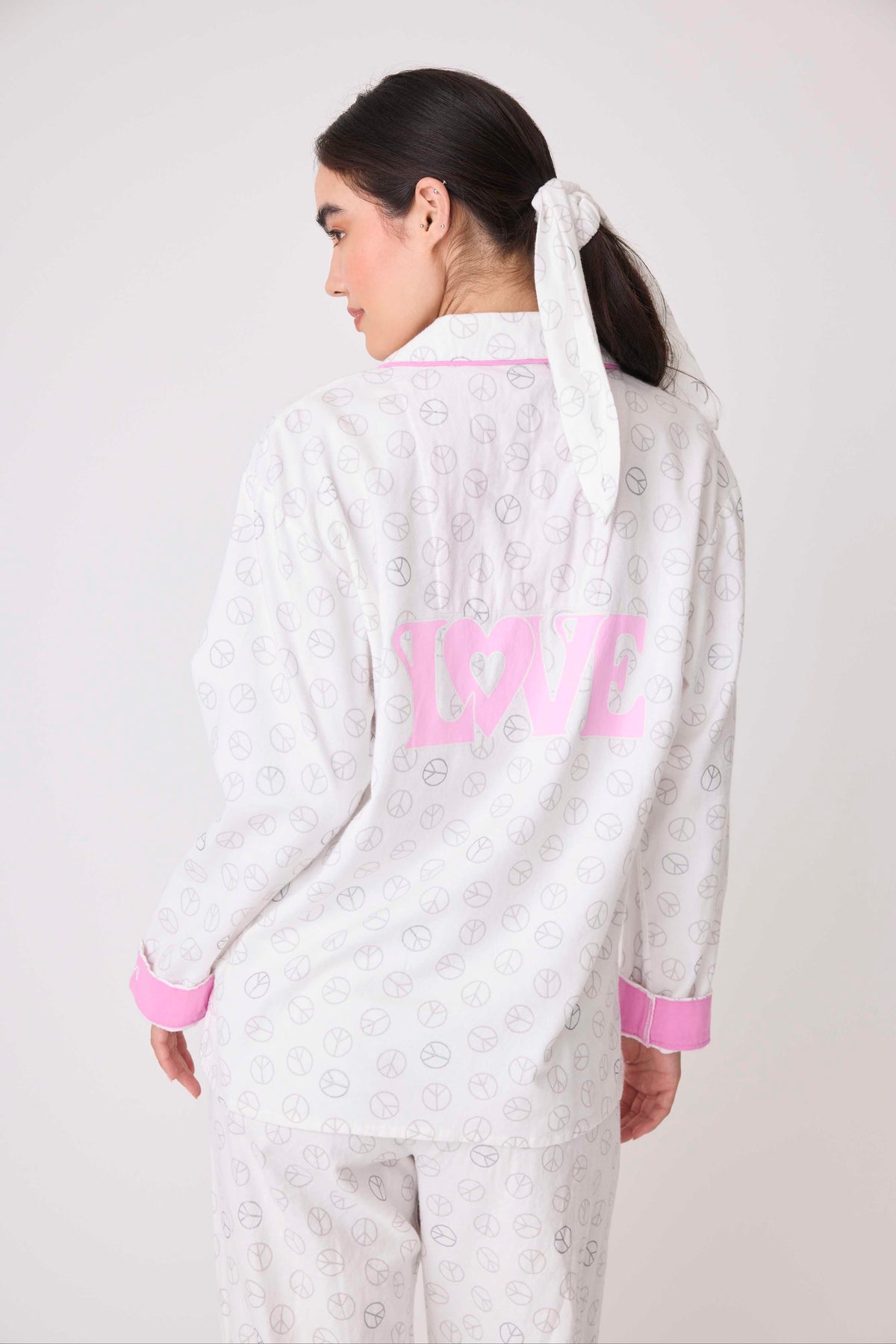 PJ Flannel Peace & Love-PJ Flannel-PJ Salvage-Cloud Nine Pajamas