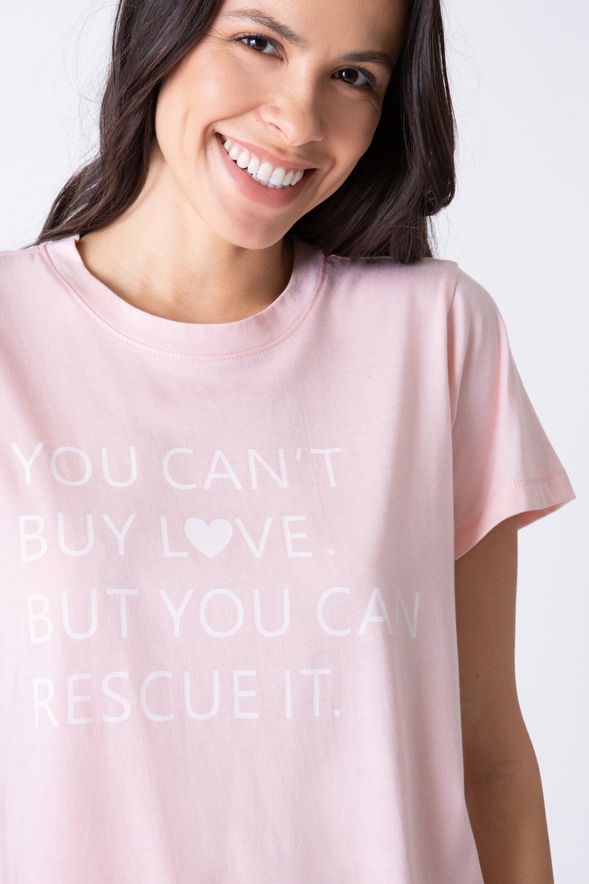 PJ Rescued Love Tee/Pant-PJ Set-PJ Salvage-Cloud Nine Pajamas