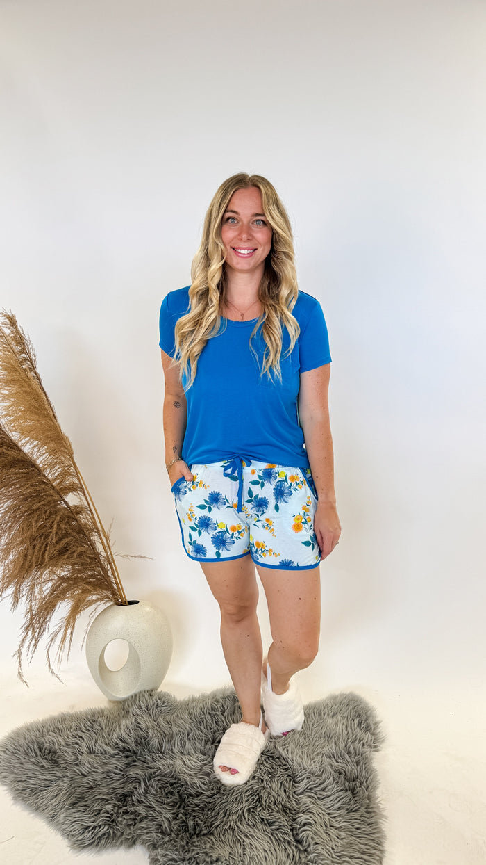 PJ Tee/Short Bluebells Bliss-Cool Girl-Cloud Nine Pajamas