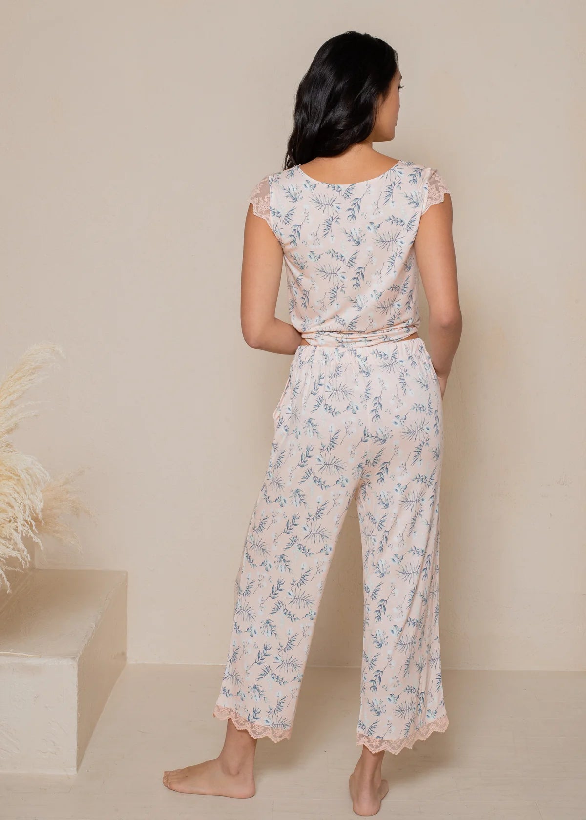 PJ Top/Capri Lace-Latte Love-Cloud Nine Pajamas