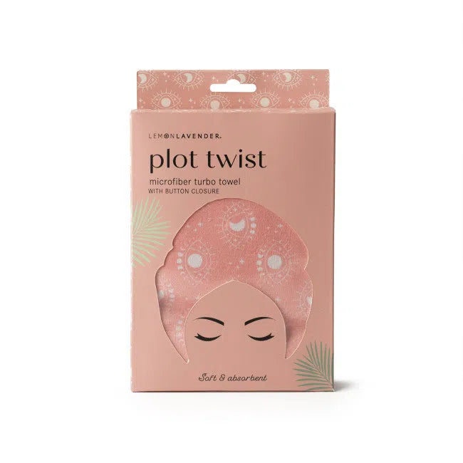 Plot Twist Turbo Towel-LEMON LAVENDER-Cloud Nine Pajamas