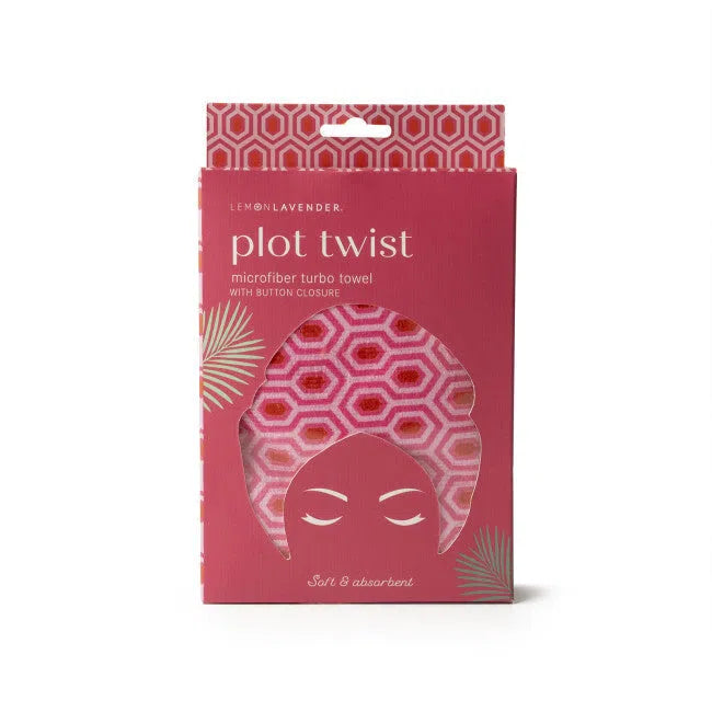 Plot Twist Turbo Towel-LEMON LAVENDER-Cloud Nine Pajamas