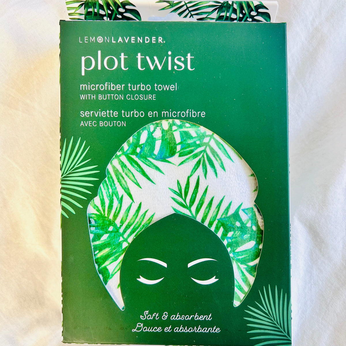 Plot Twist Turbo Towel-LEMON LAVENDER-Cloud Nine Pajamas