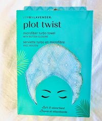 Plot Twist Turbo Towel-LEMON LAVENDER-Cloud Nine Pajamas