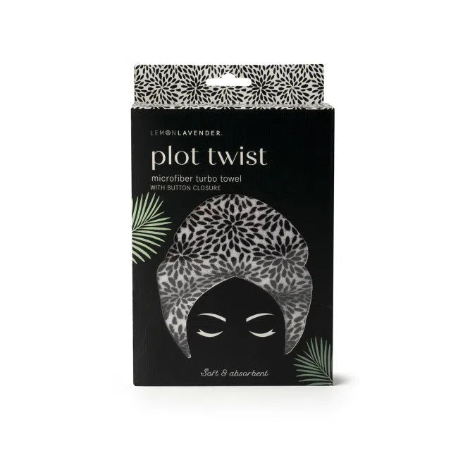 Plot Twist Turbo Towel-LEMON LAVENDER-Cloud Nine Pajamas