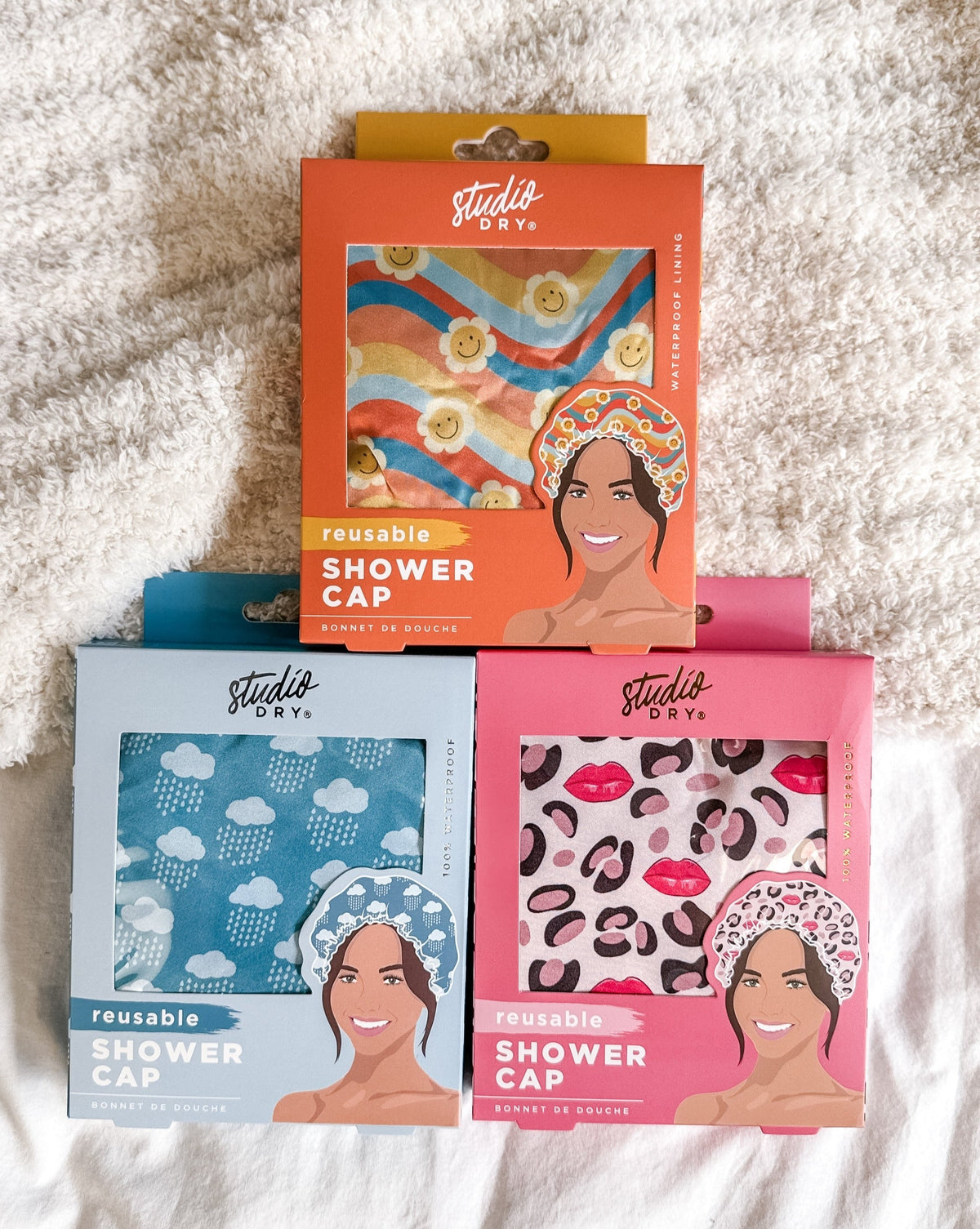 Printed Reusable Shower Cap-Danielle Beauty-Cloud Nine Pajamas