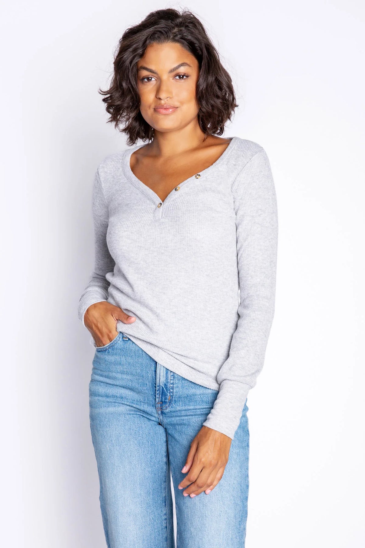 Top Long Sleeve Textured Essential