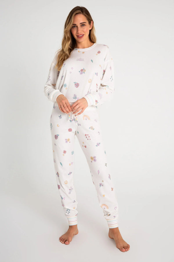PJ Salvage Women's Loungewear Shoot for The Stars Short, Ivory, XS at   Women's Clothing store