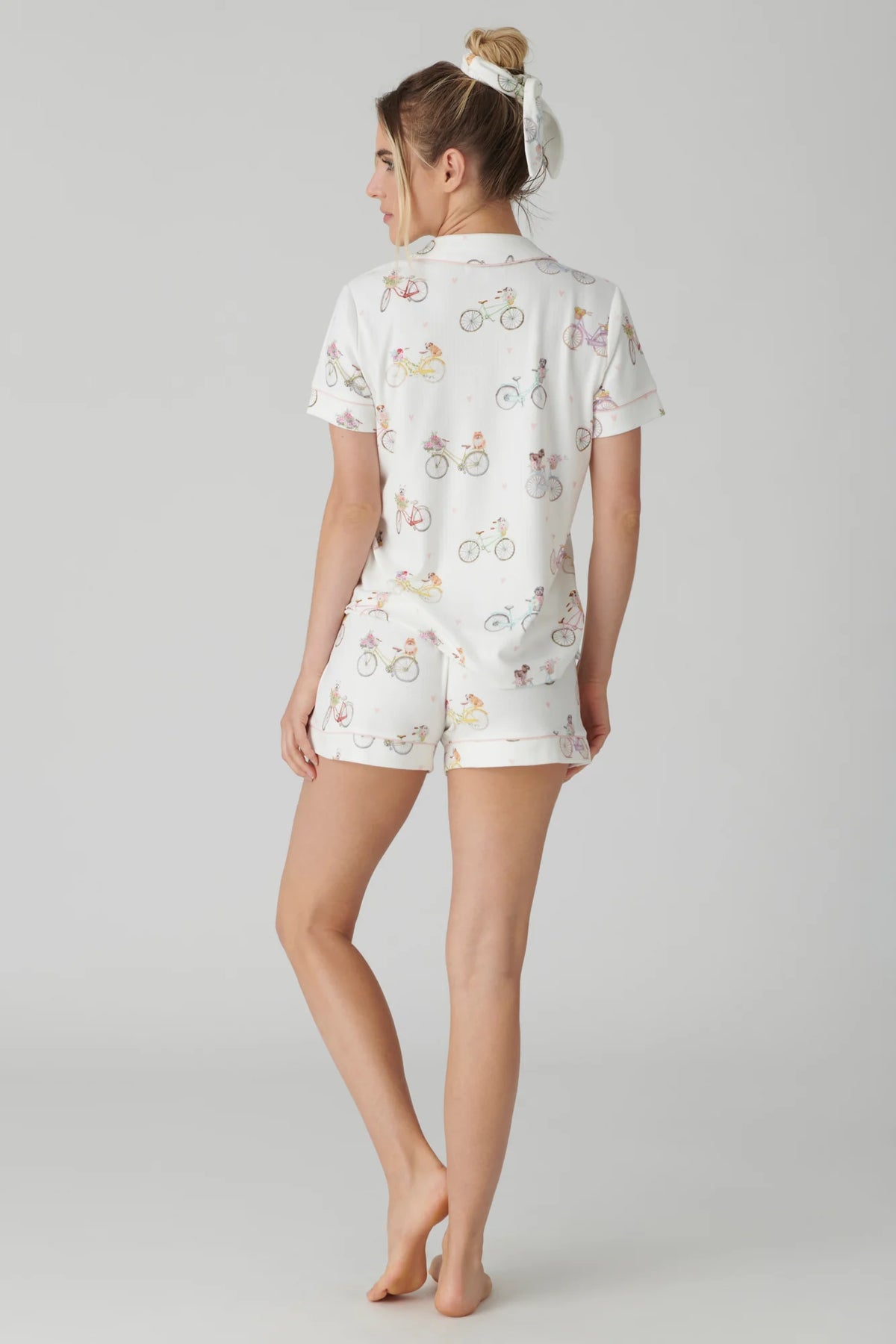 PJ Button Up Top/Short Set Floral Market