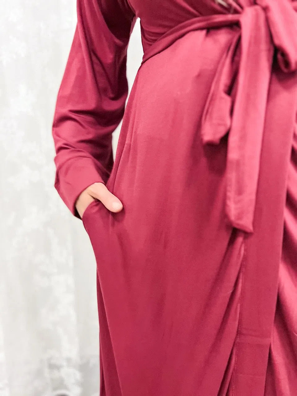 Bamboo long wrap robe sale