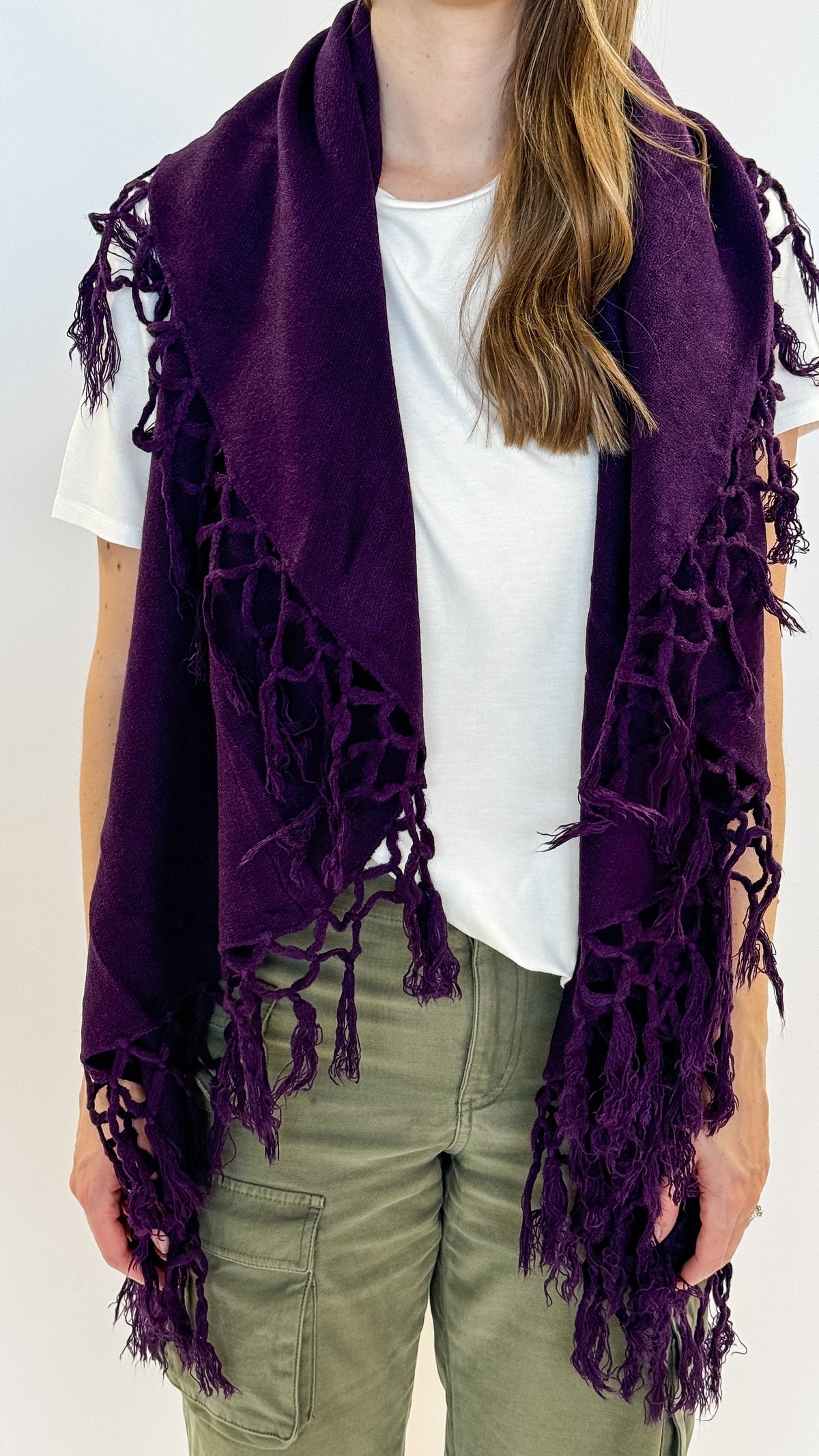 versatile shawl vest fall with tassels