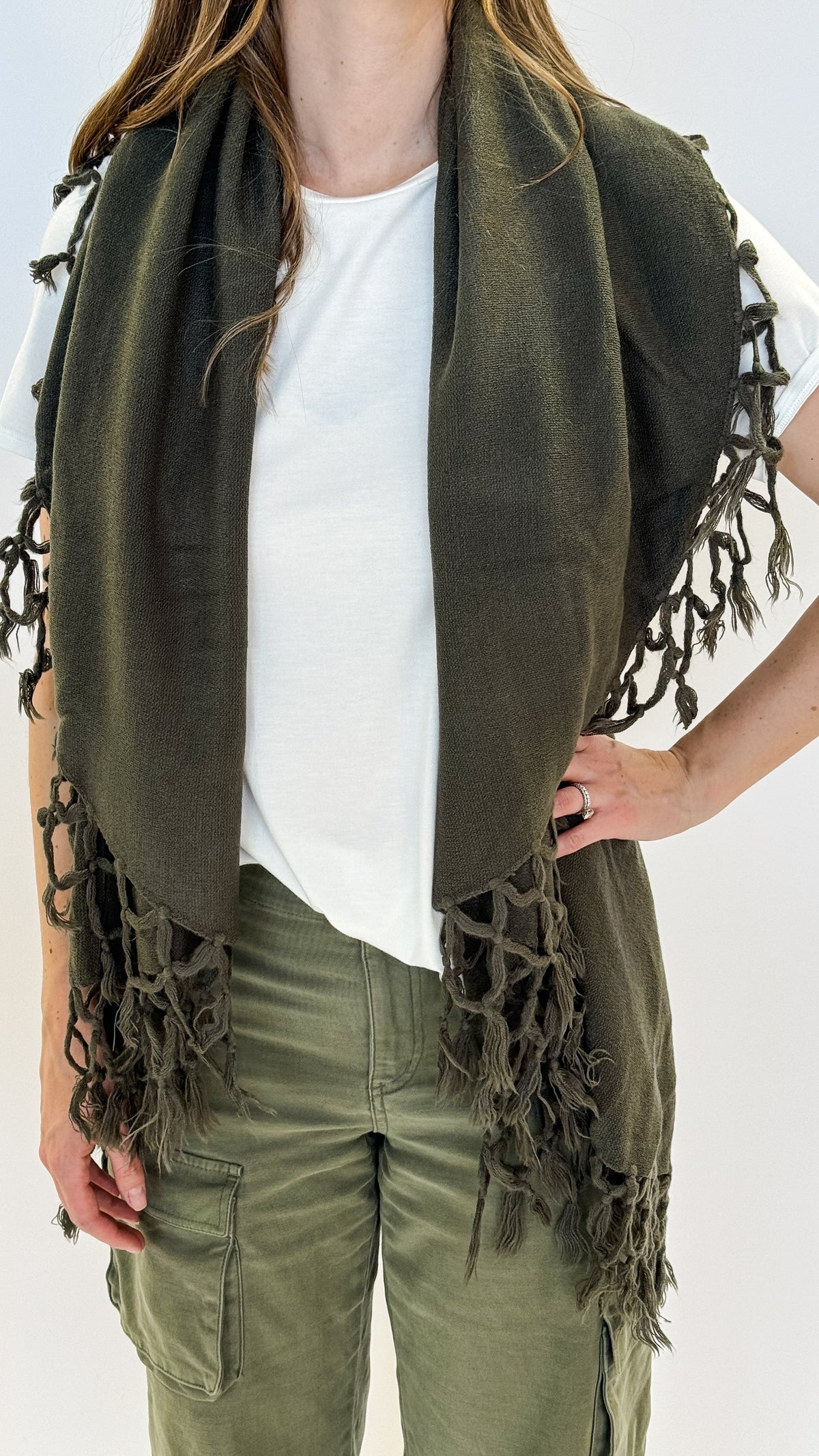 versatile shawl vest fall with tassels