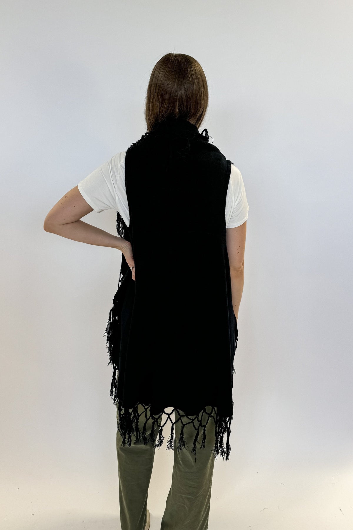 versatile shawl vest fall with tassels