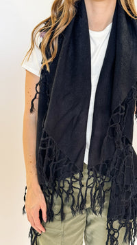 versatile shawl vest fall with tassels